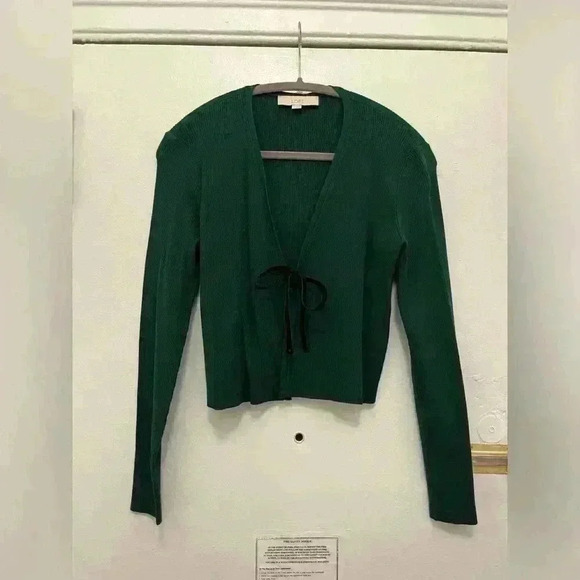 LOFT Velvet Tie Cardigan - Picture 3 of 7
